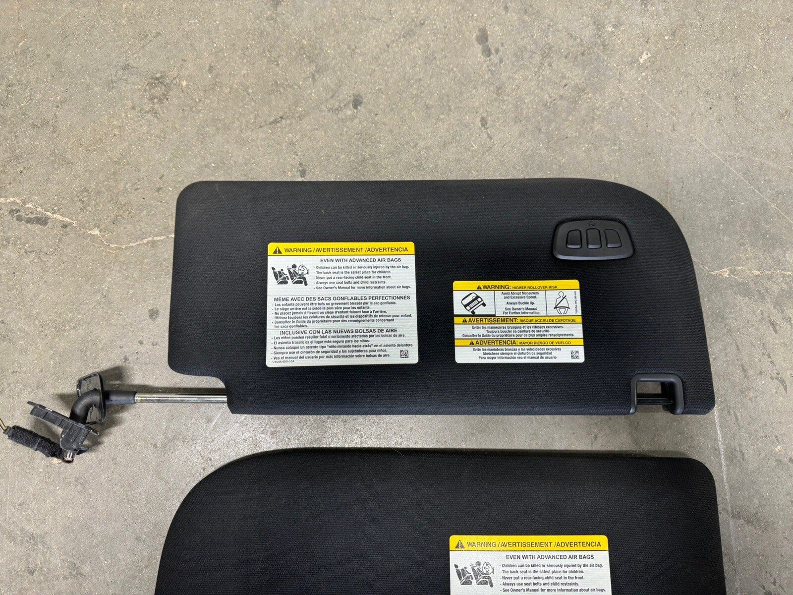 2018-2024 FORD EXPEDITION SUN VISORS SUN VISOR SET W/ HOMELINK BLACK OEM USED