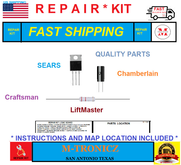 REPAIR KIT  For  LOGIC BOARD  LiftMaster  41ATS50   ATS2113X