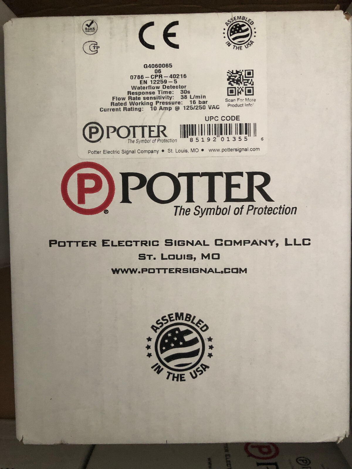Potter VSR-2(EU) Waterflow Indicator
