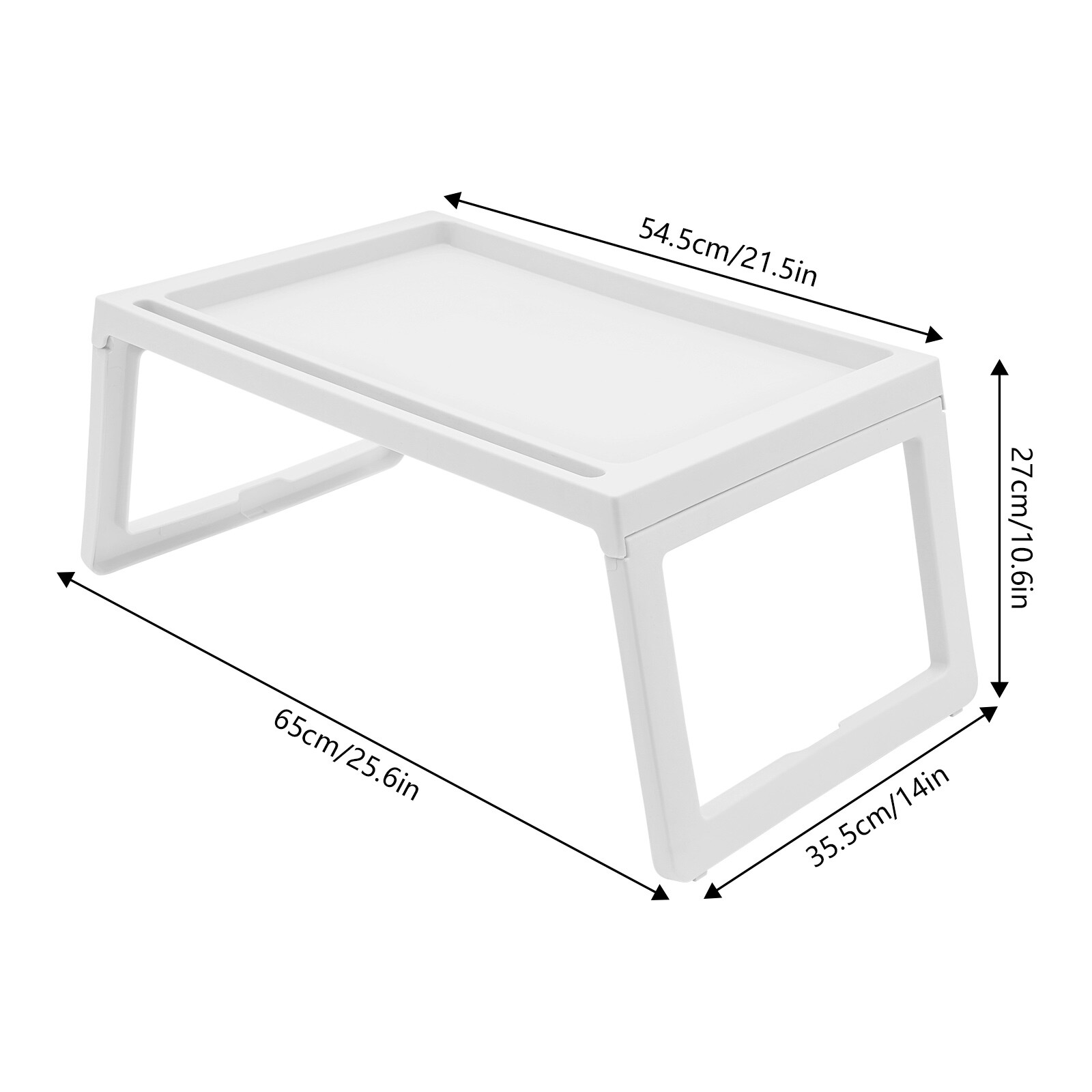 6 PCS White Foldable Laptop Desk Tray Folding Table Freestanding Lap Desks