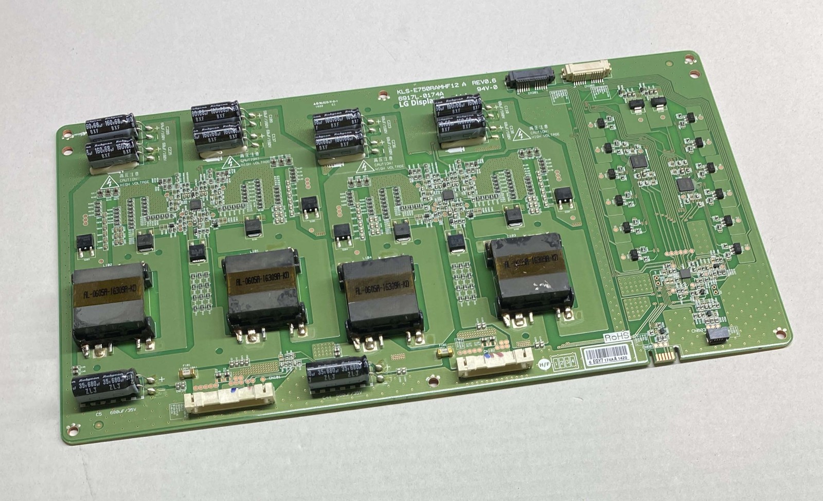 LG KLS-E750RAMHF12 A REV0.6 / 6917L-0174A LED Back Light Driver Control Board