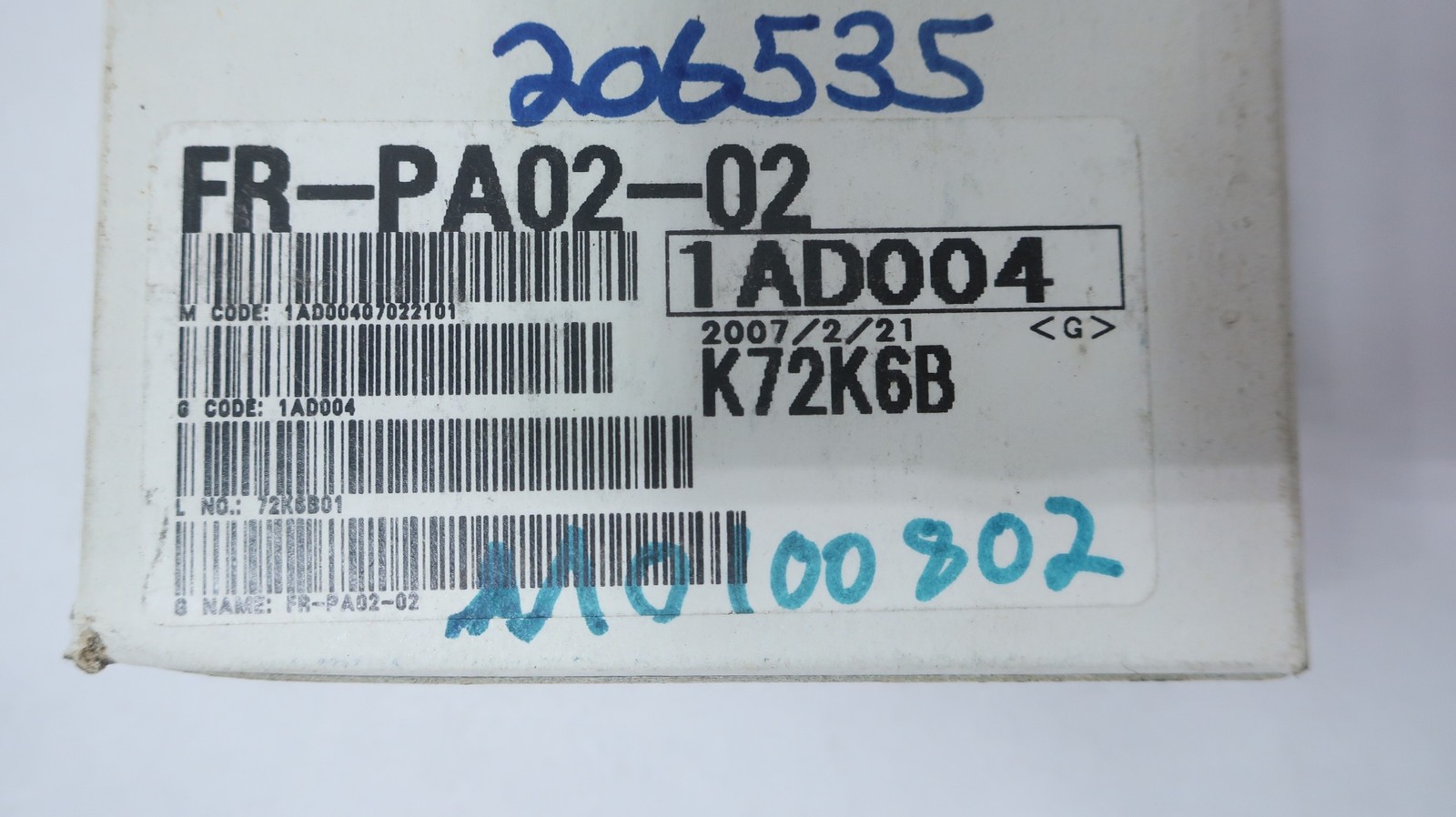 Mitsubishi FR-PA02-02 Drive Control Panel