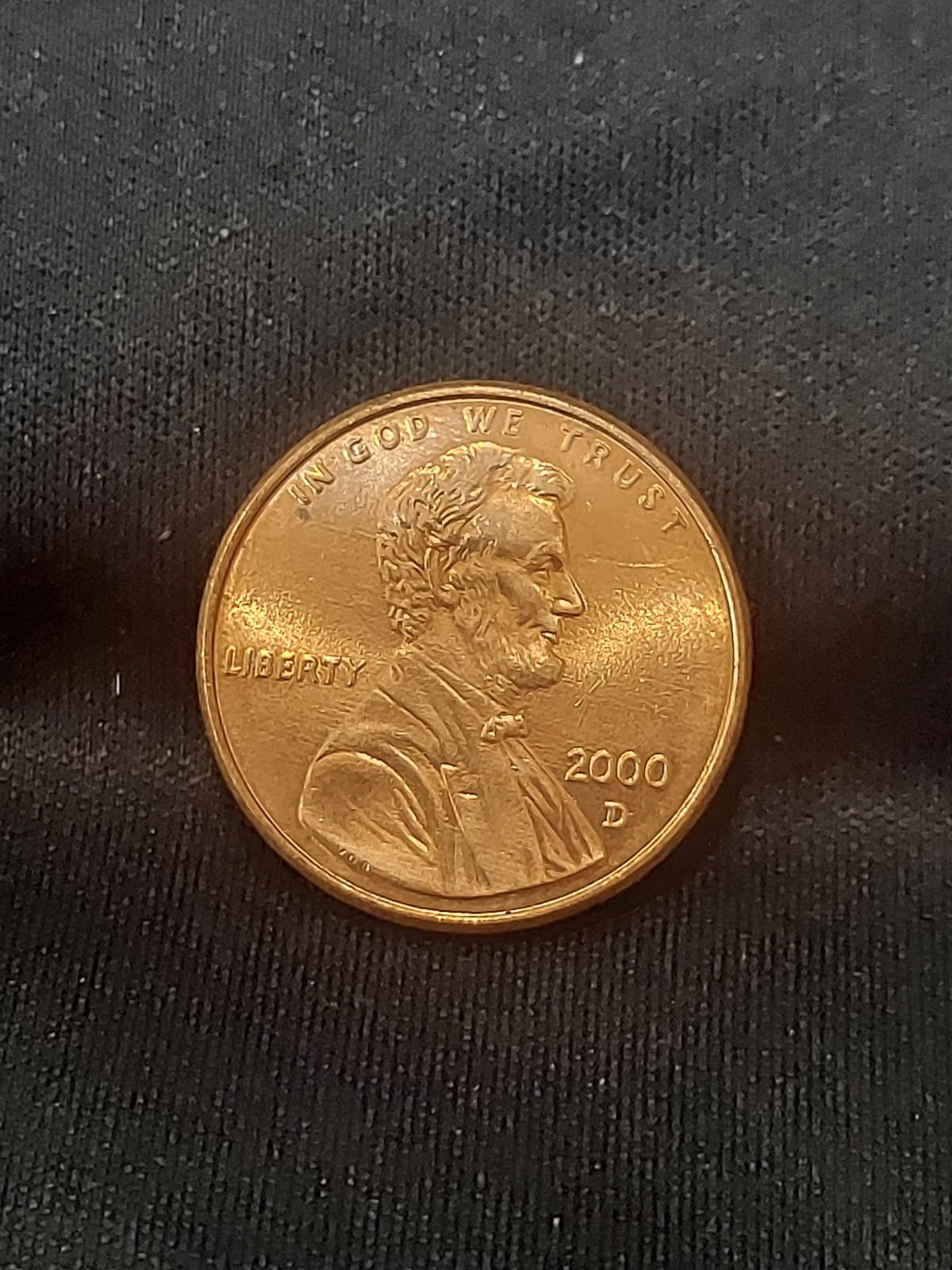 2000 D Lincoln Penny RD - Close AM, Off - Centered, Excellent Condition