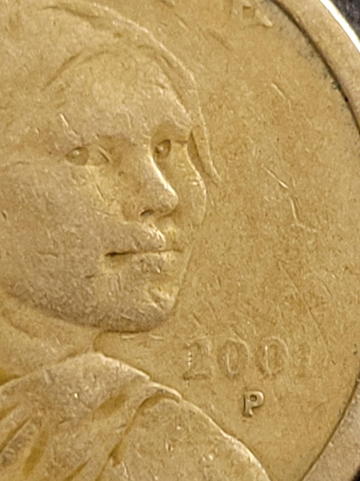 This Sacagawa 2007 Dollar Coin Error.