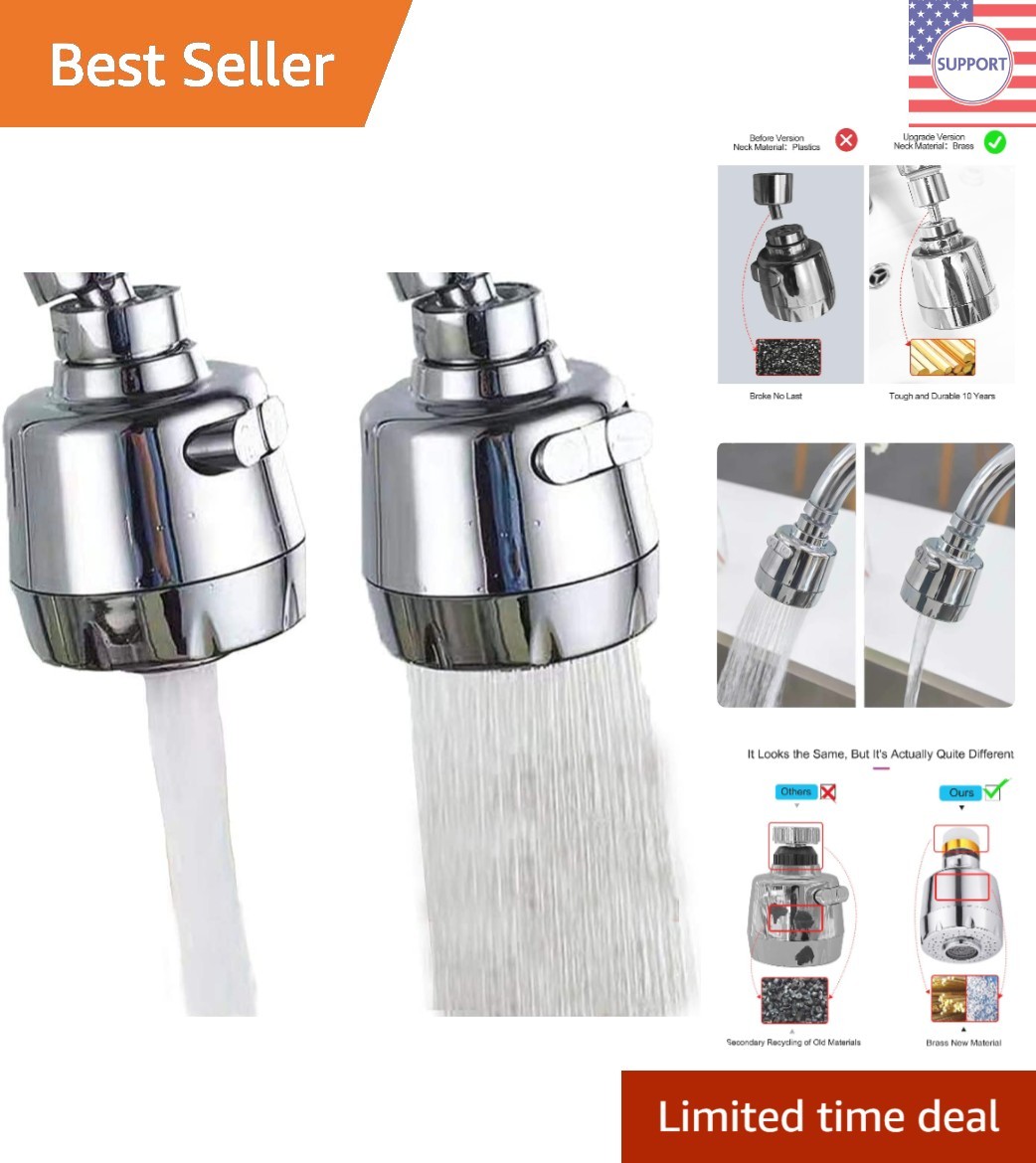 Brushed 360° Swivel Faucet Sprayer Attachment - Splash-Free & Eco-Friendly