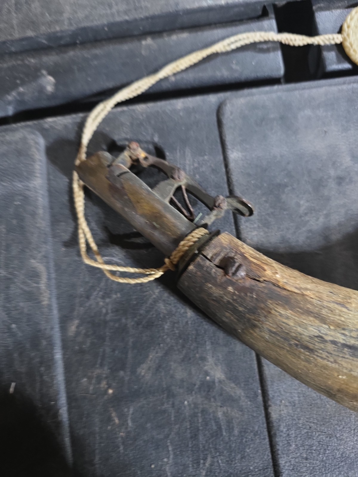 Antique Horn Ammo Loader With BBs