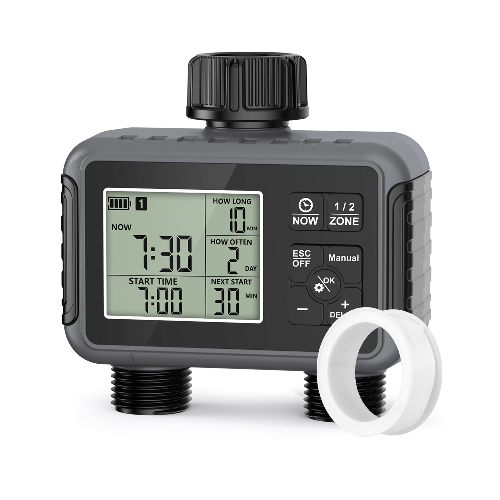 2-Water Timer Garden Irrigation System 2 Outlets Automatic Timing Valves