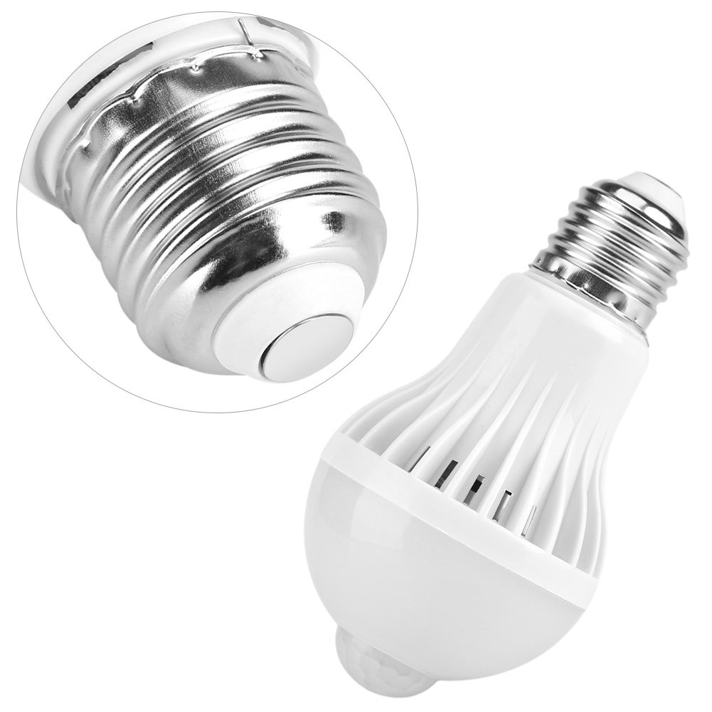 PIR Infrared Motion Sensor Light Bulb, Movement Activated E27 7w