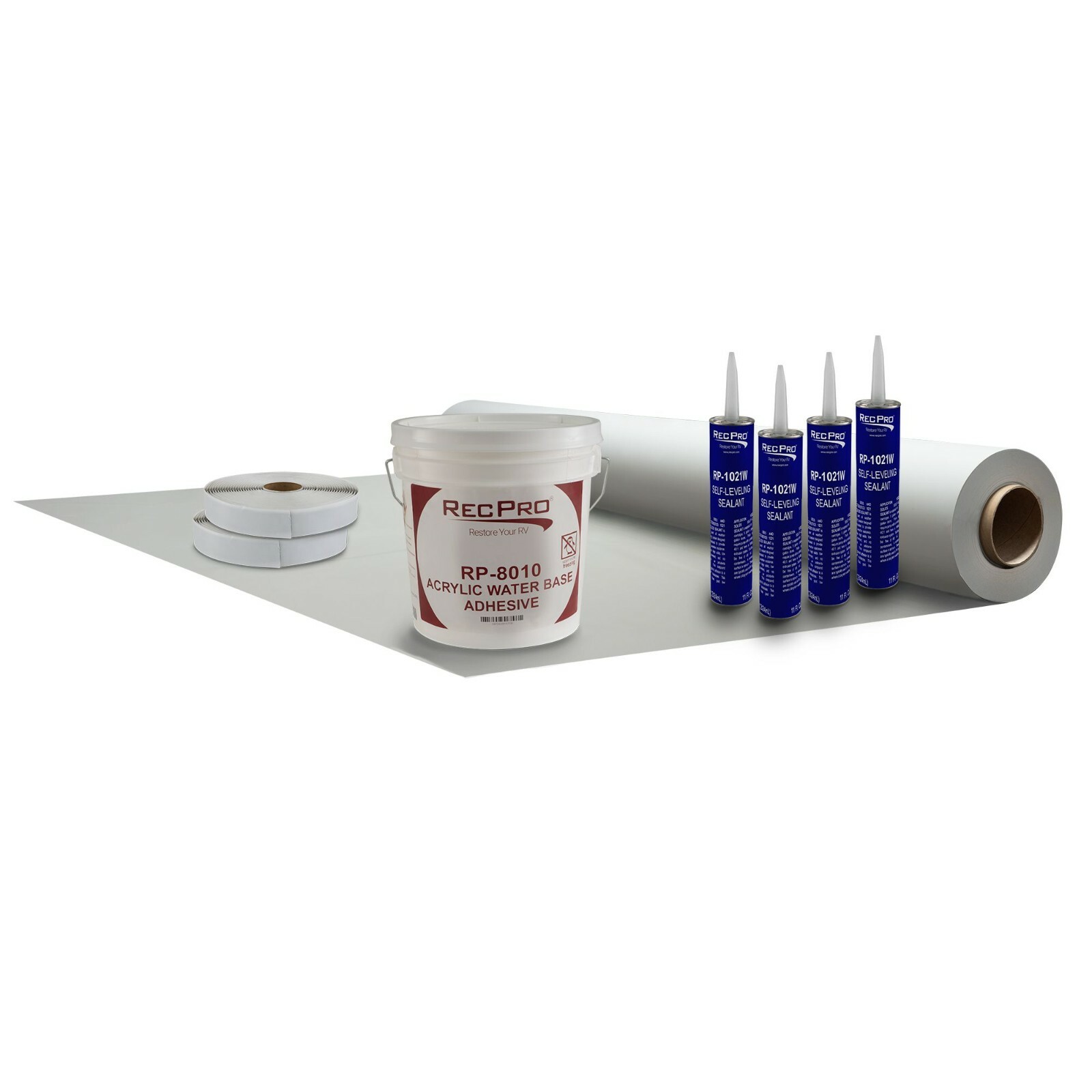 35Ft RV Roof Repair Kit / Camper Rubber Roof Kit 8.5Ft Wide