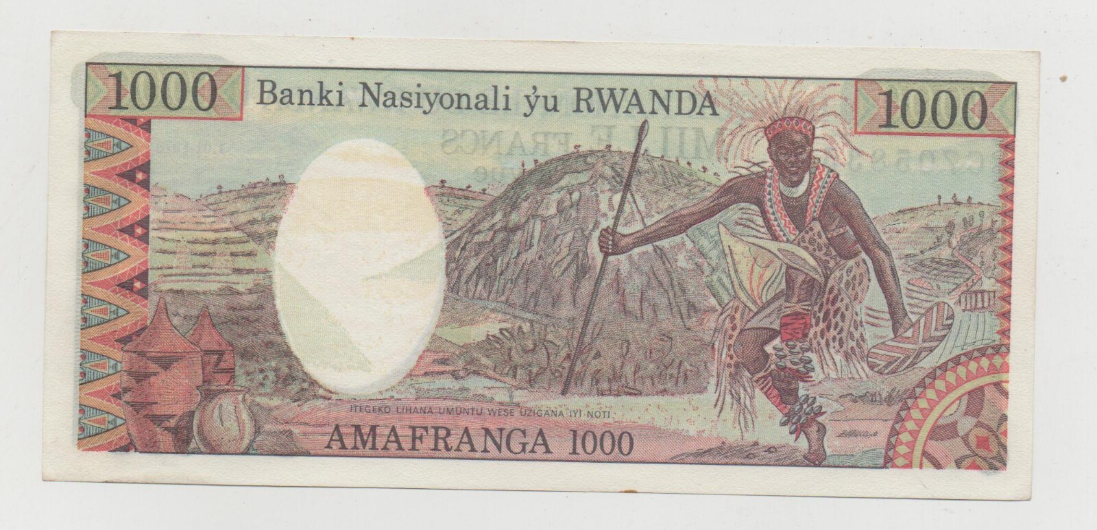RWANDA 1000 FRANCS 1978 PICK 14 UNC