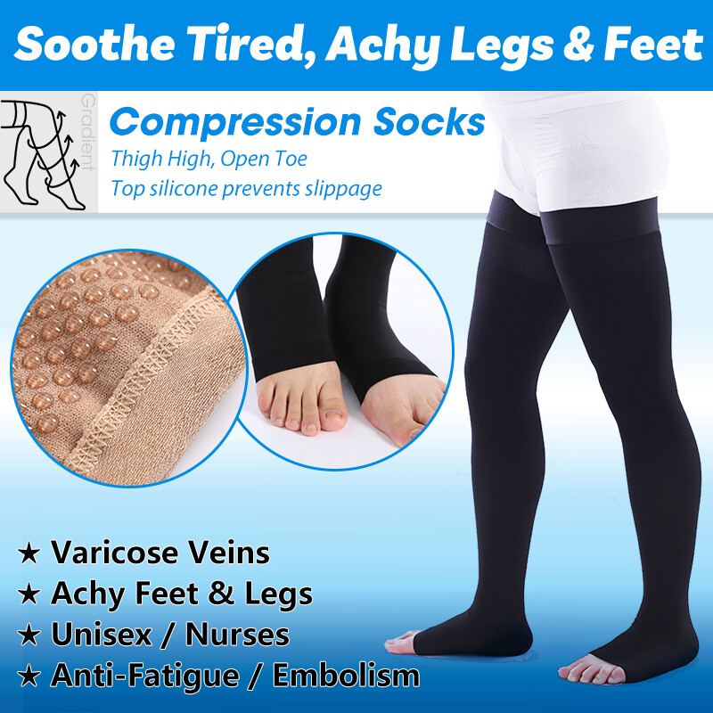 Thigh High Compression Stockings Grade-II Varicose Veins Support Medical Edema