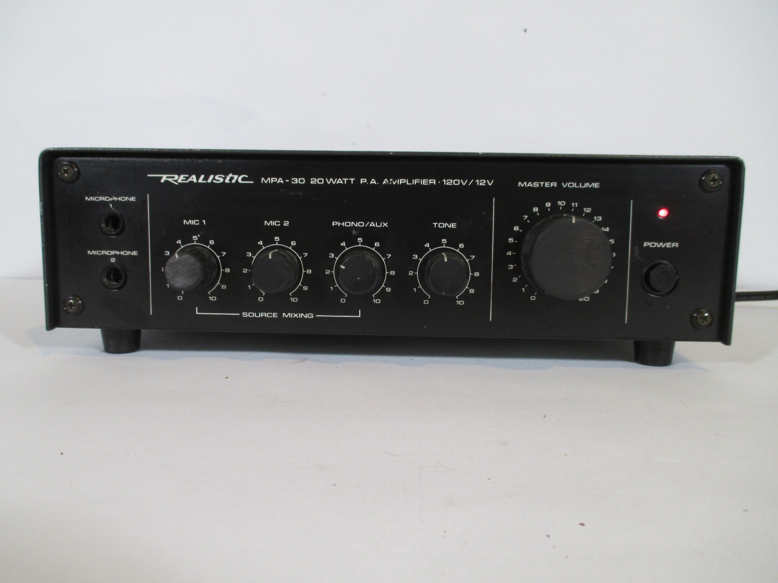 Realistic MPA-30 20 WATT P.A. Amplifier 120V/12V Model 32-2034 Tested Works