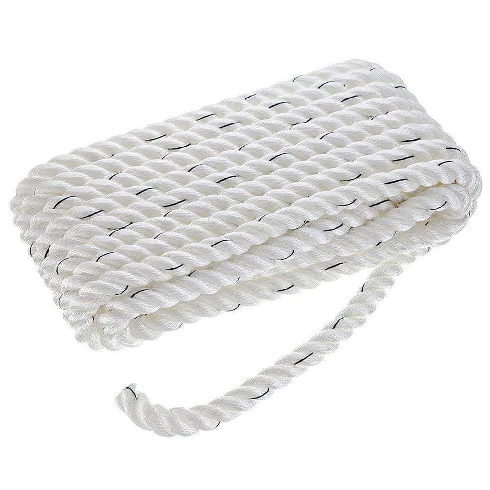 47501 Premium 3Strand Twisted Nylon Dock Line With Tracer Boat Rope