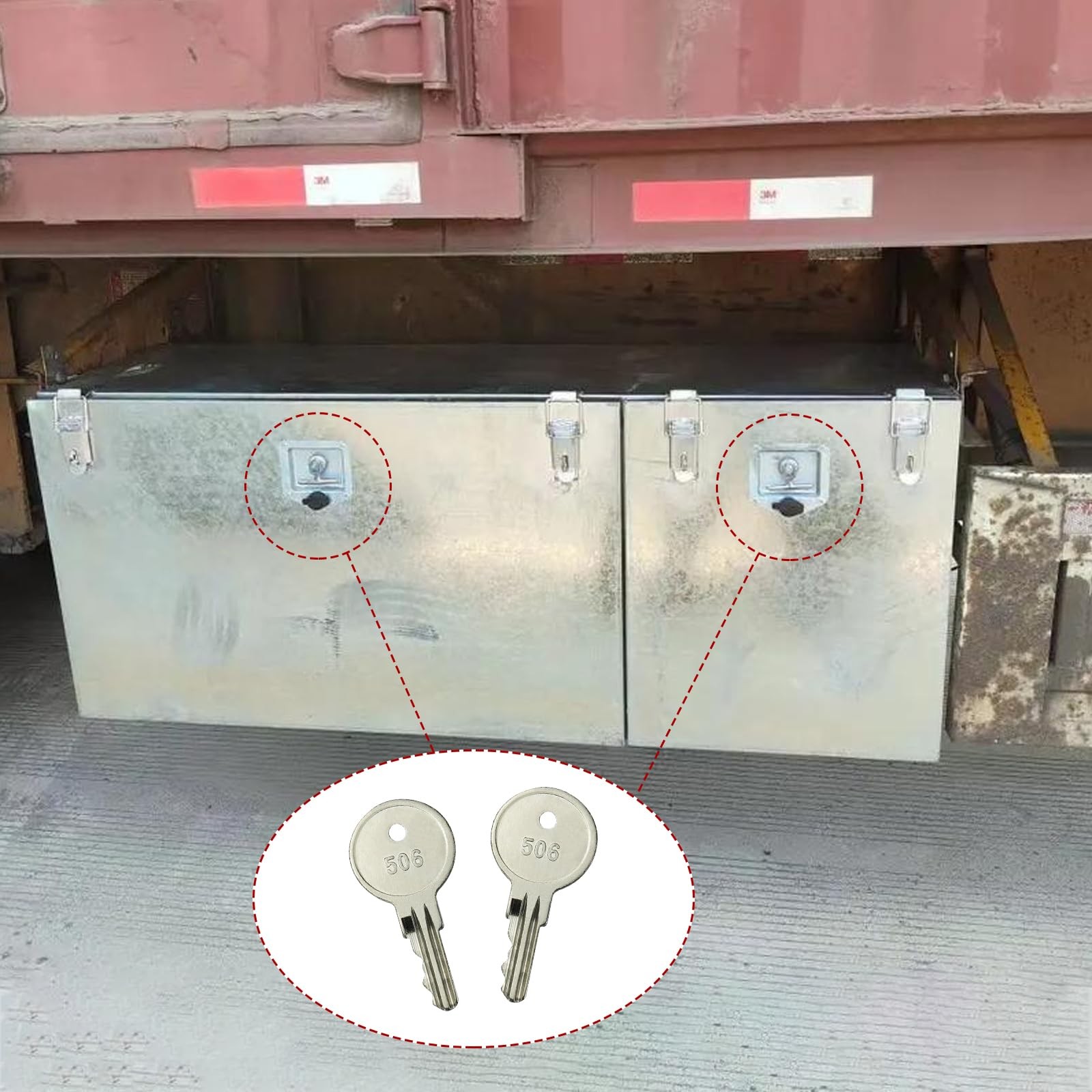 4Pcs CH506 Replacement Keys RV Compartment Lock Truck Tool Box Keys-Code 506