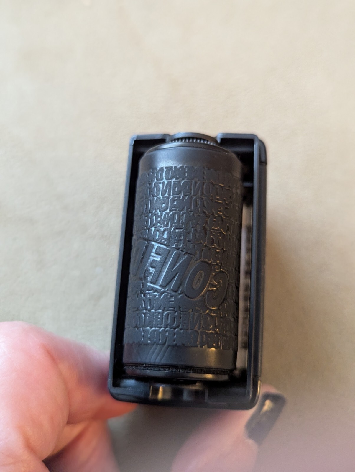 Miseyo I. D. Protection roller stamp with 3 refills and instructions