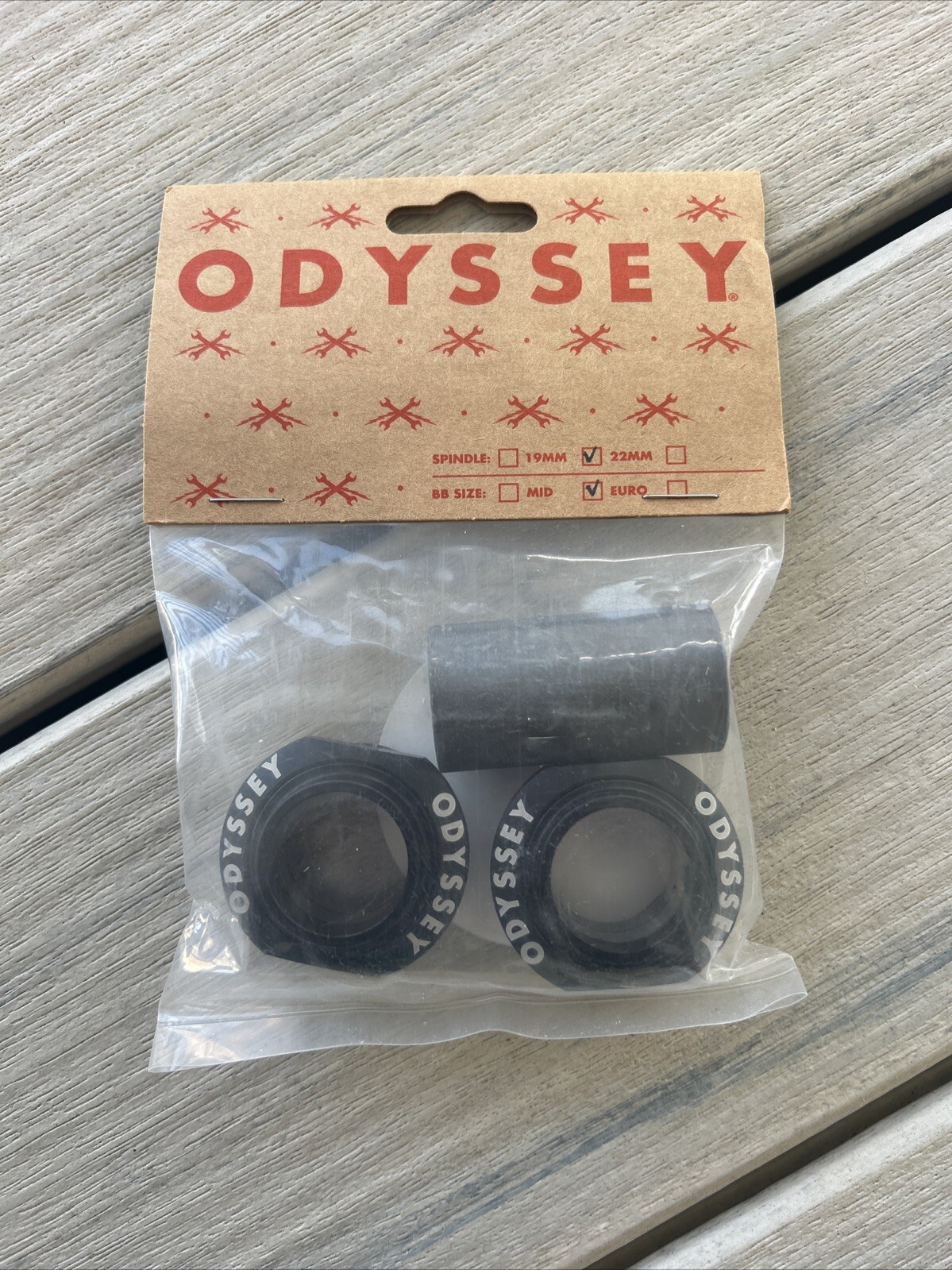 Odyssey 22mm  Euro Bottom Bracket Four Bearing Design Aluminum Cups Bmx Bike Bb
