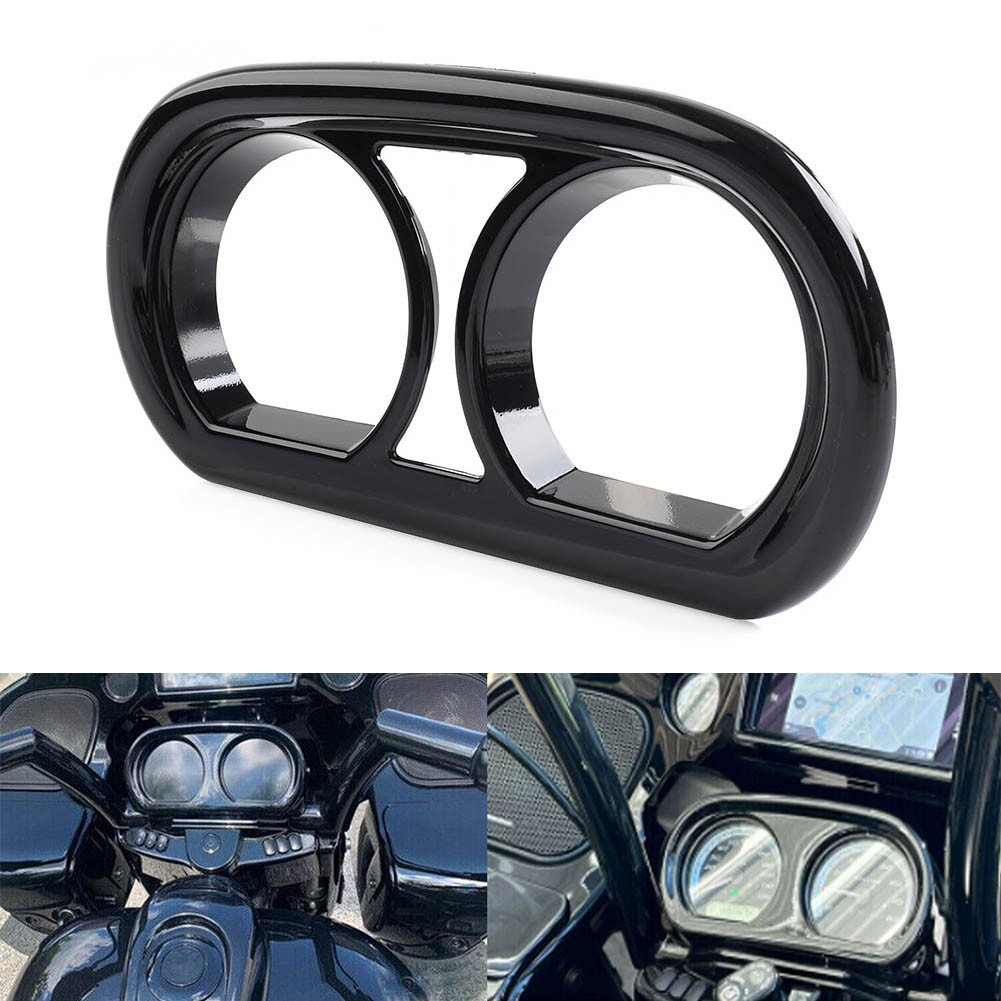 Gloss Black Gauge Bezel Trim For Harley Road Glide FLTRU FLTRX FLTRXS 2015-2023