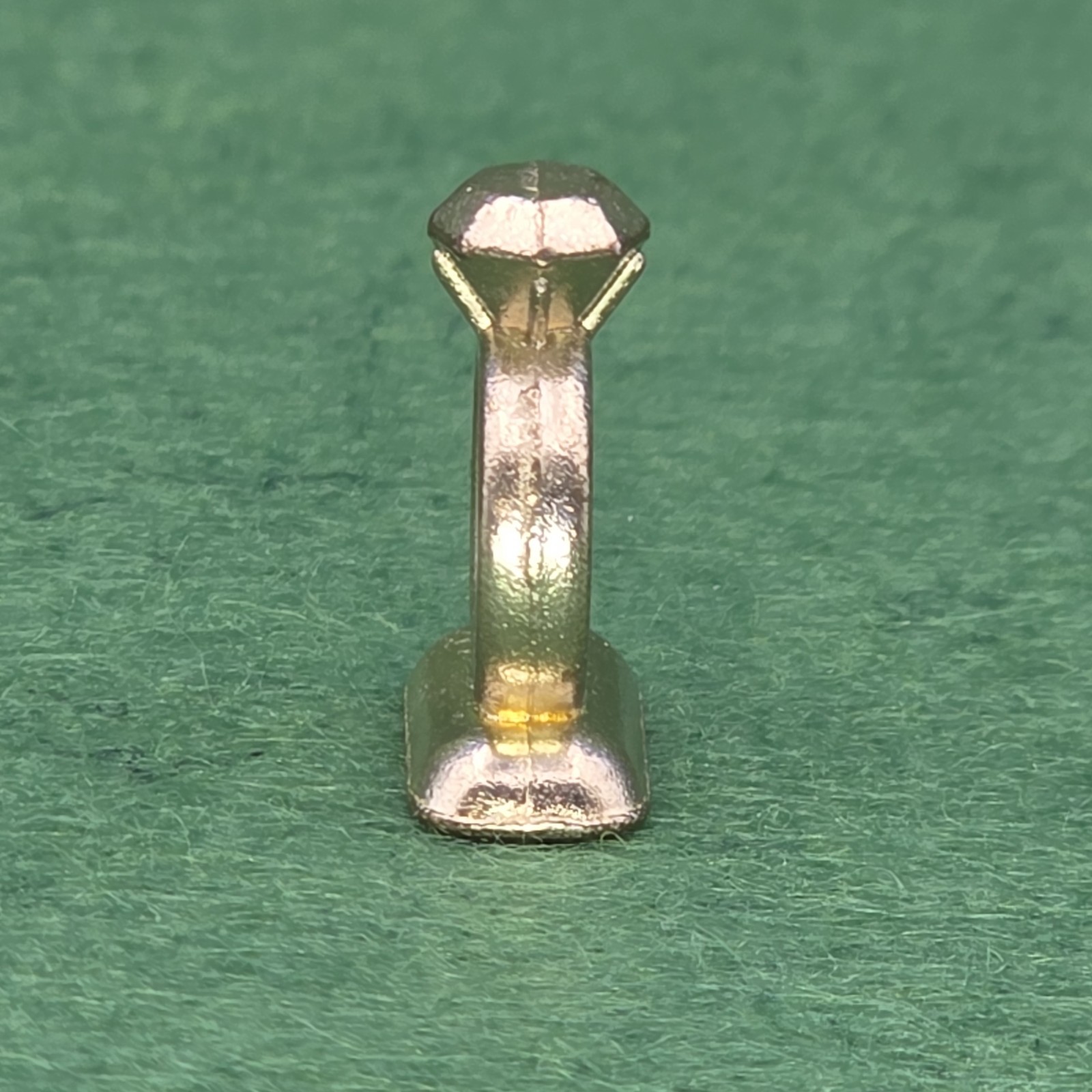 Monopoly Game Replacement Piece Mover Token Ring Gold Tone
