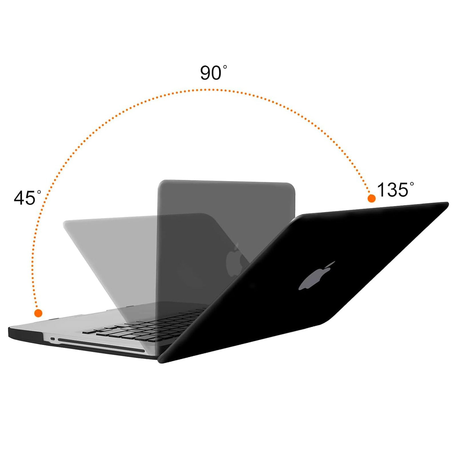 MOSISO Compatible with MacBook Pro 13 inch Case A1278 Old Version Black