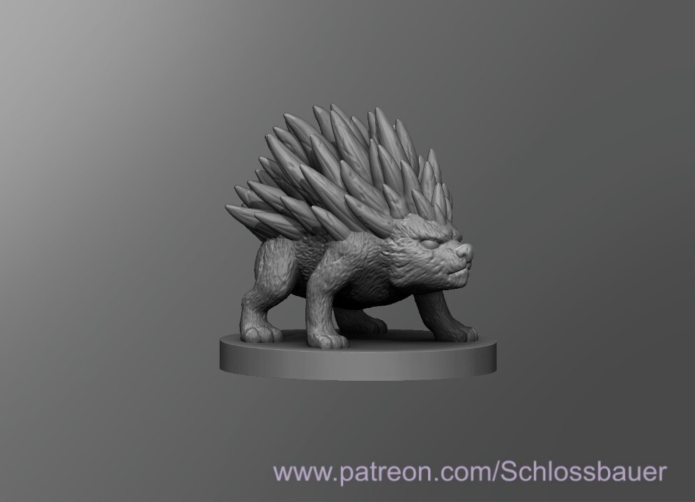 Porcupo Porcupine Creature Monster Manual 28mm Scale DND D&D Tabletop Miniature