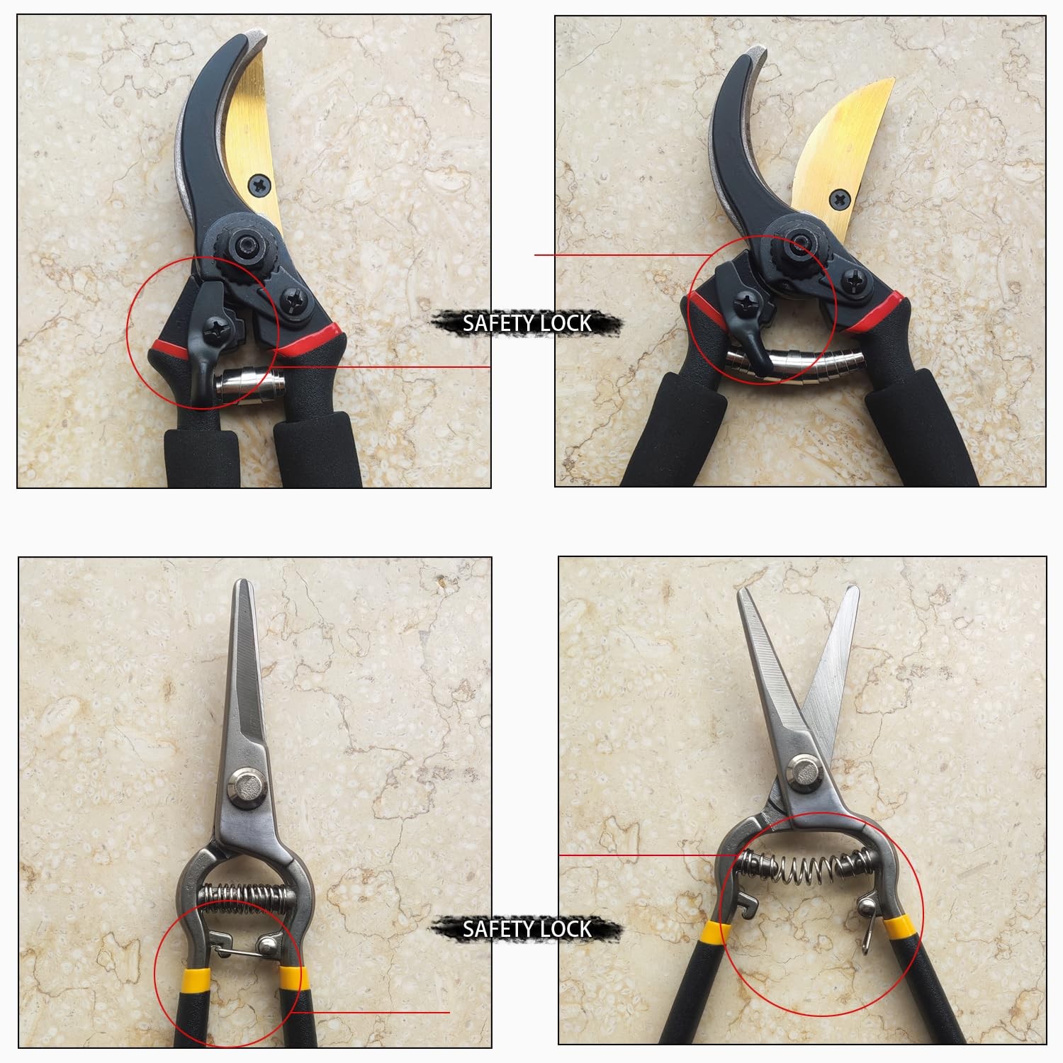 2Pack Pruning Shears, Garden 8 inches (length only), Black