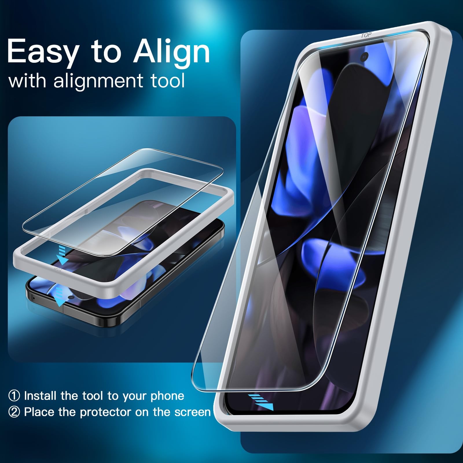 JETech Screen Protector for Google Pixel 10/10 Pro/9/9 Pro, Clear