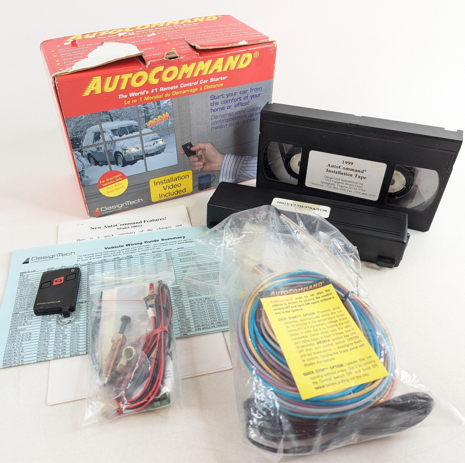 Auto Command Remote Car Starter by DesignTech 20023 - Vintage New in Box
