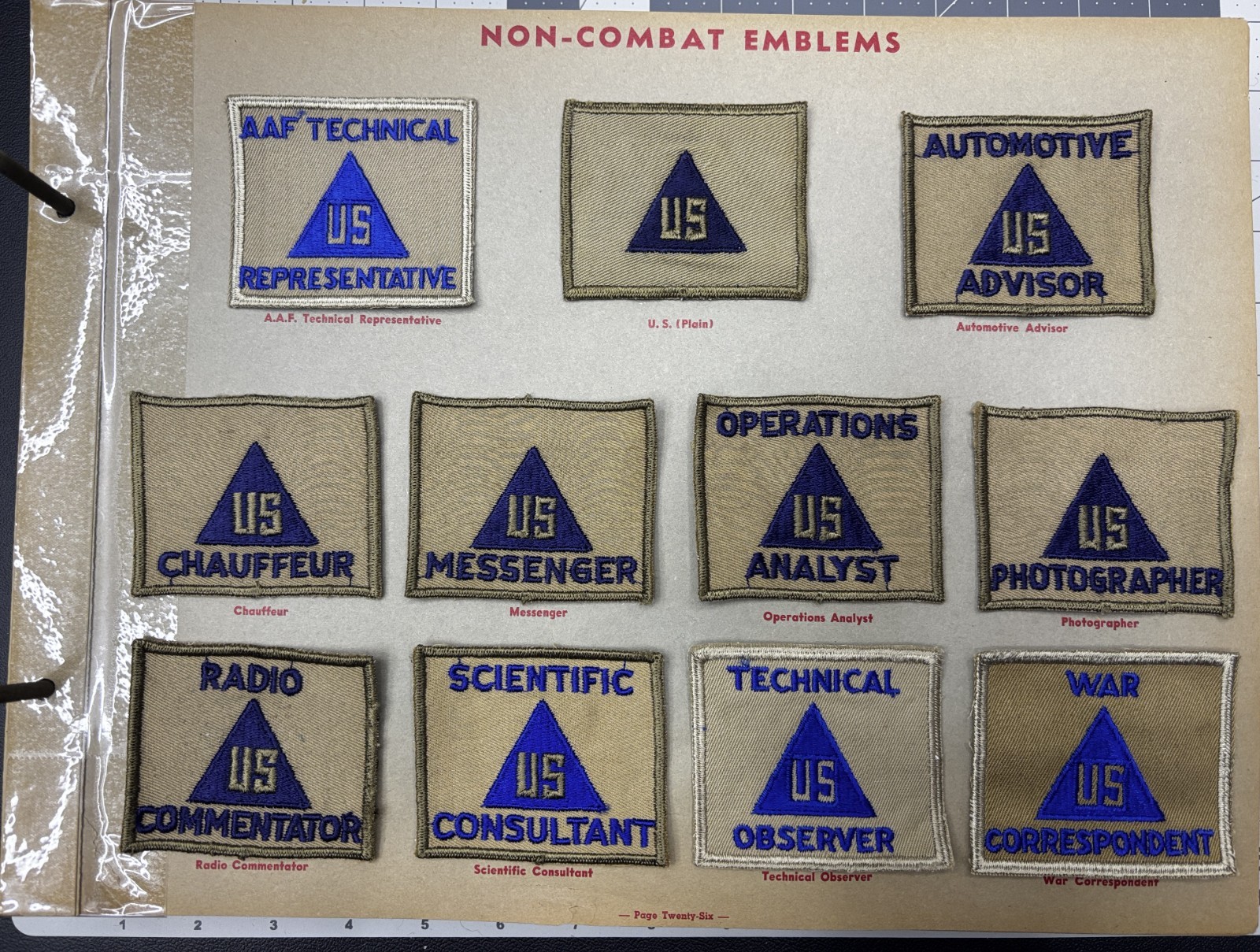 Kay Adams Collection WW 2 AAF Technical Representative Patch Inv# KA329