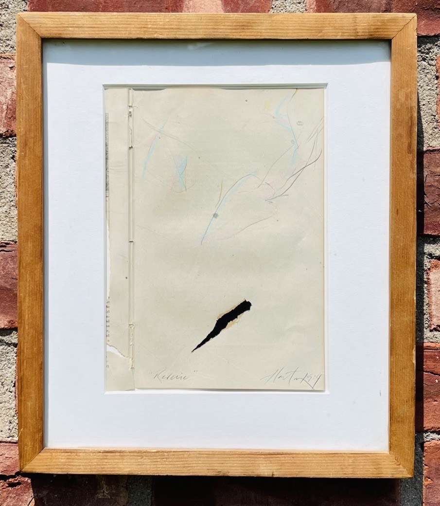 New York City & Washington DC Artist Rick Horton Signed Collage. REVERIE. 1984