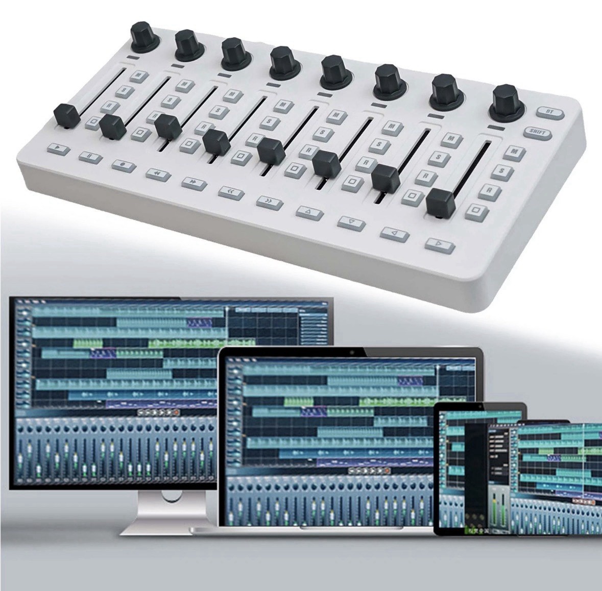 SMC Mixer Midi Controller - Wireless, Battery Operated, Compatible with Most DAW
