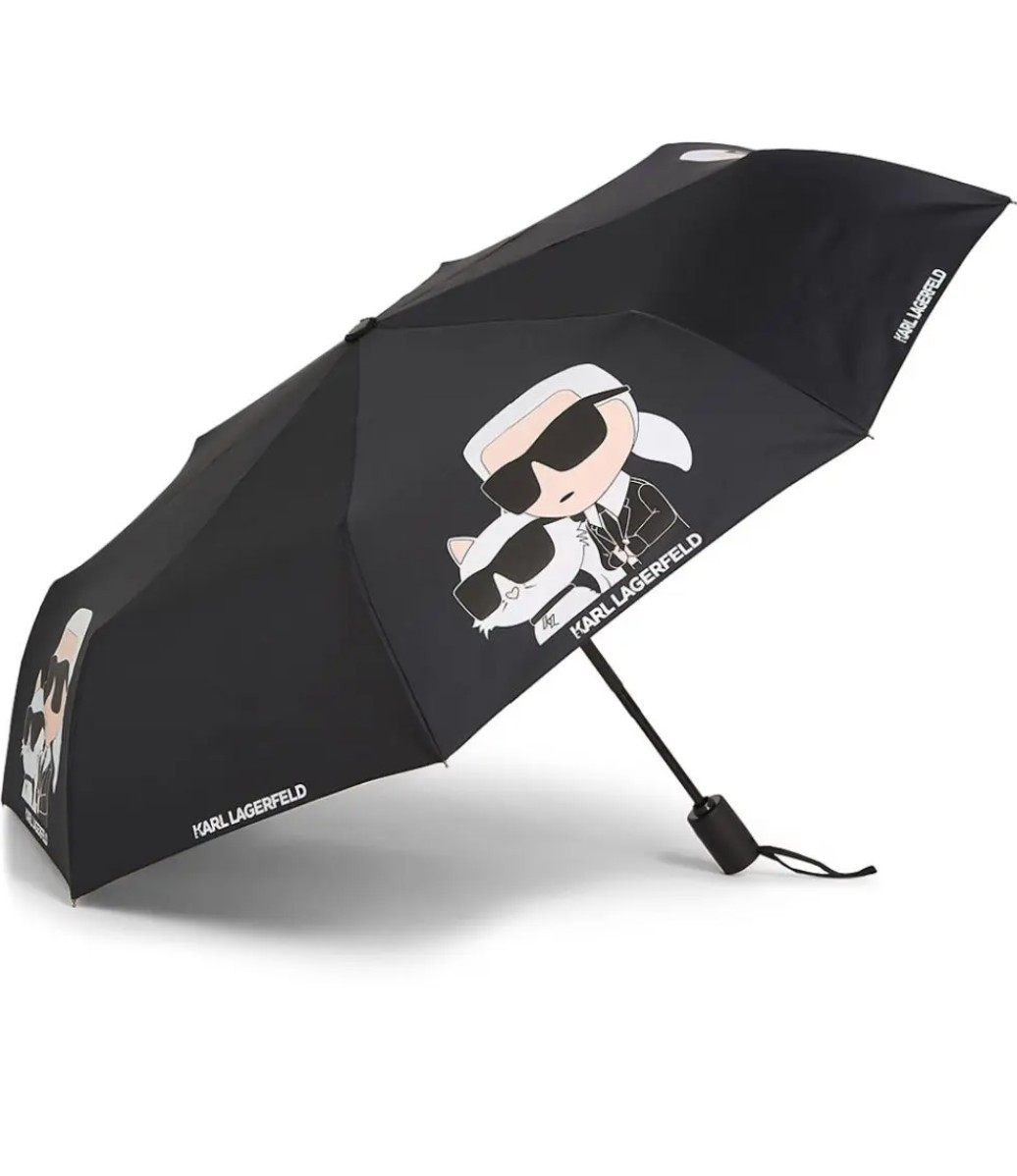karl lagerfeld ikonik logo-print umbrella