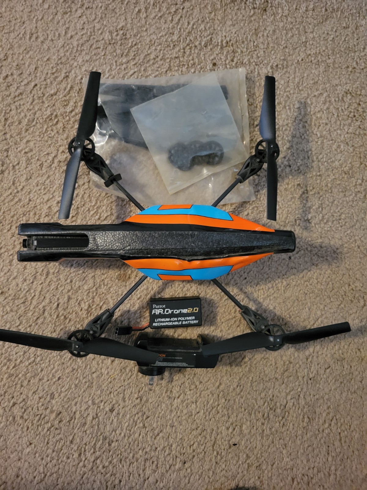 Parrot AR.Drone 2.0 Quadcopter WiFi Control with NON Working Battery
