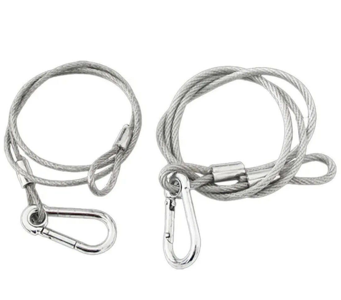 25Pack Stage Light Safety Cables 47”, Stainless Steel Security Cable.Multi Use