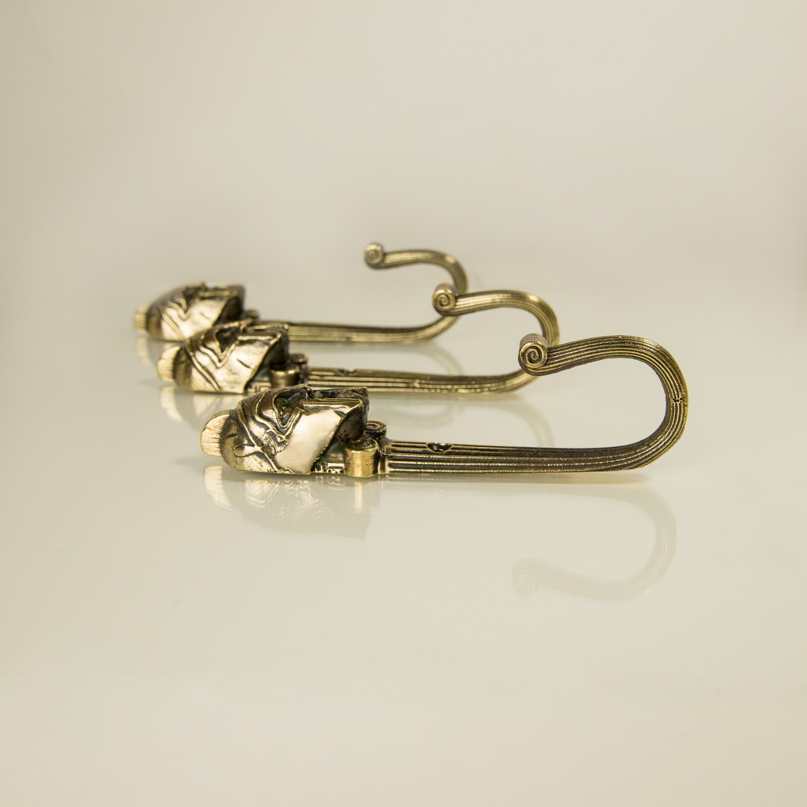 Handcrafted Spartan warrior brass wall hook