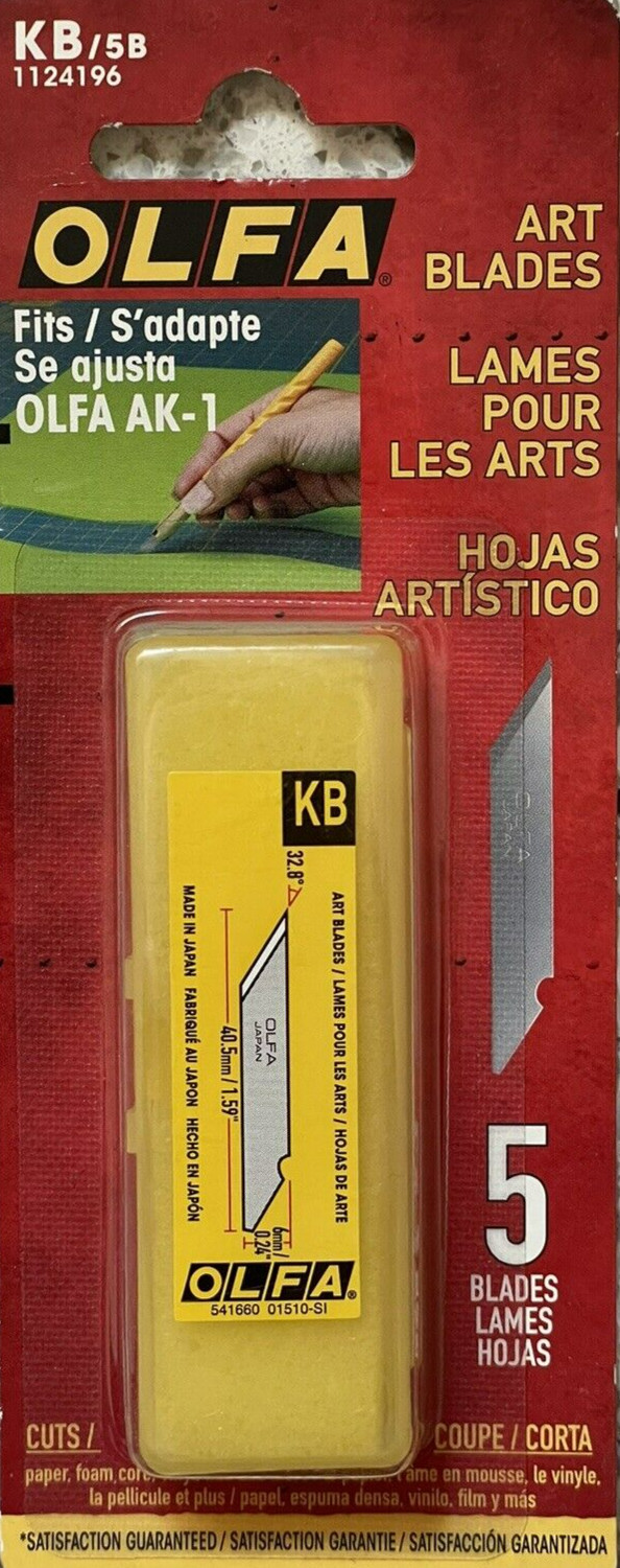 5-Pack OLFA Art Blades - Fits OLFA AK-1 - 1124196 - NEW