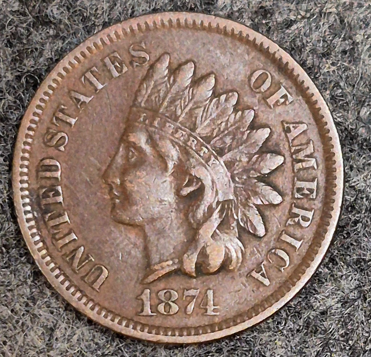1874 Indian Head Cent Penny XF Features Full Liberty, Receive Coin Pictured 1C