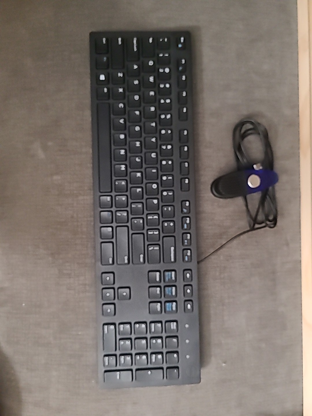 New Dell Wired USB Keyboard KB216d1 Black Quiet Keys