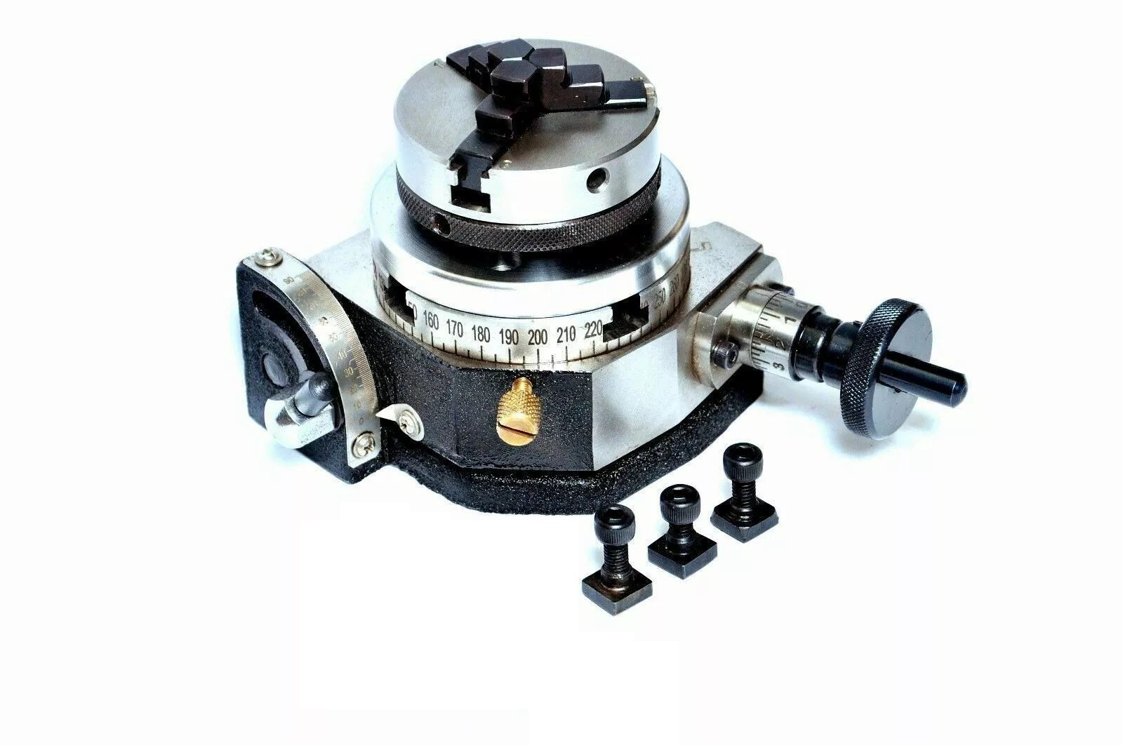 3" Tilting Rotary Table With 3 Jaw 65MM Self Centering Chuck 14X1 & Backplate