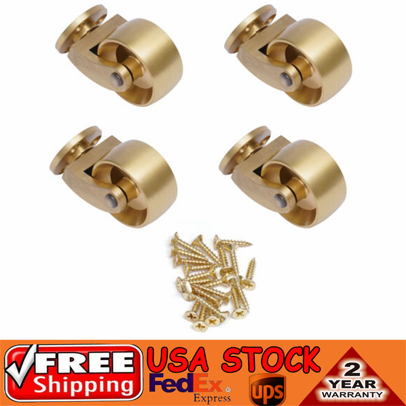 SALE Universal Antique Brass Ball Swivel Wheels Caster for Furnitures Pack of 4