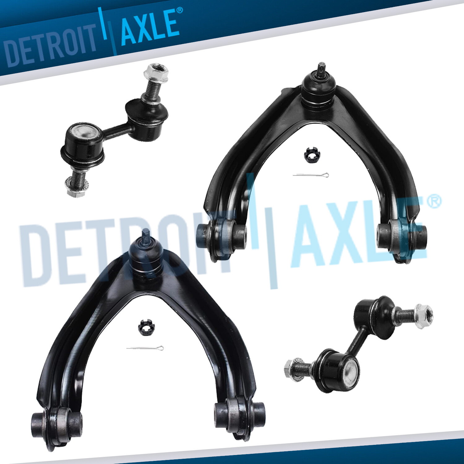 4pc Front Upper Control Arms w/ Ball Joint + Sway Bars for 1997-2001 Honda CR-V