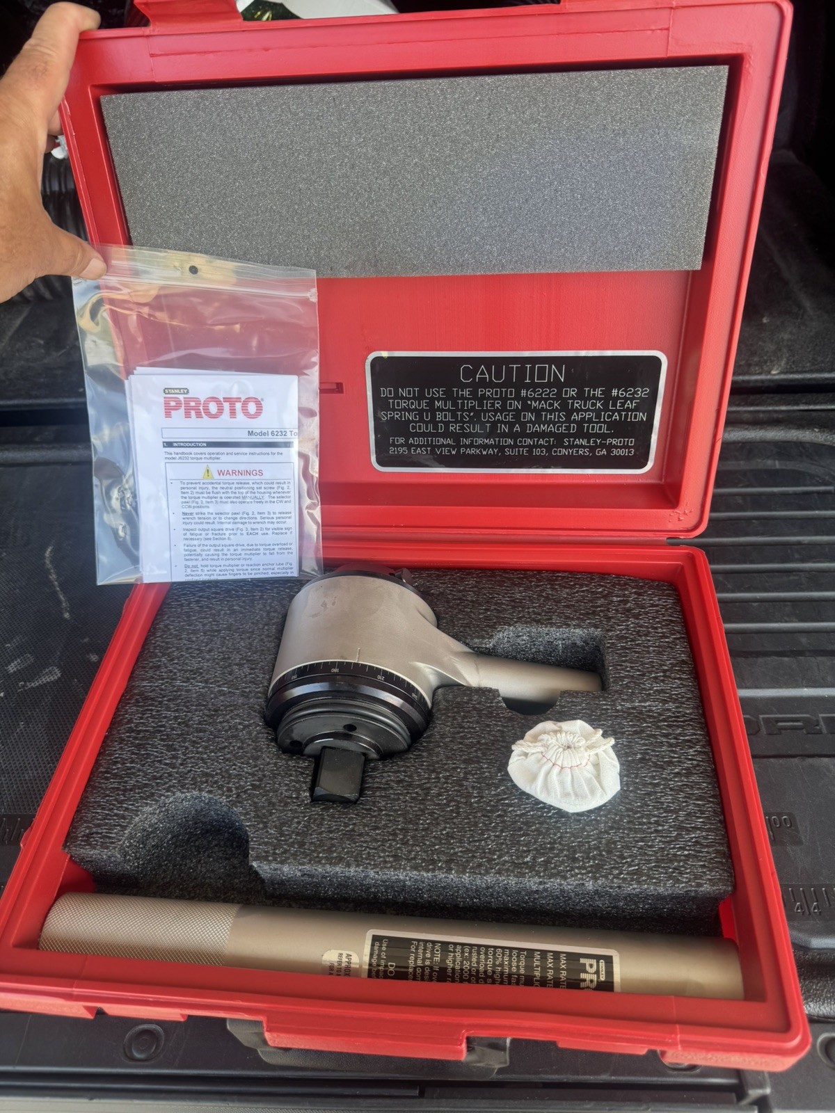 Proto J6232 3200 Ft-Lbs Full Polish Torque Multiplier, Anti-backlash Device