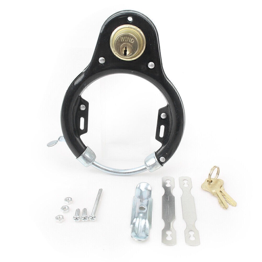 Safe Vintage Bicycle Bike Lock Pad Lock Wheel Anti-theft Set Iron Security w/key