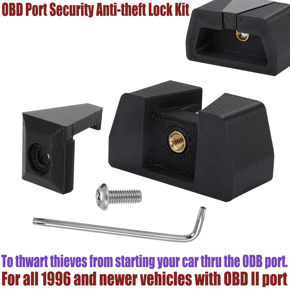 OBD Port Security Anti-theft Lock Kit For All 1996 & Newer Vehicles w OBD 2 Port