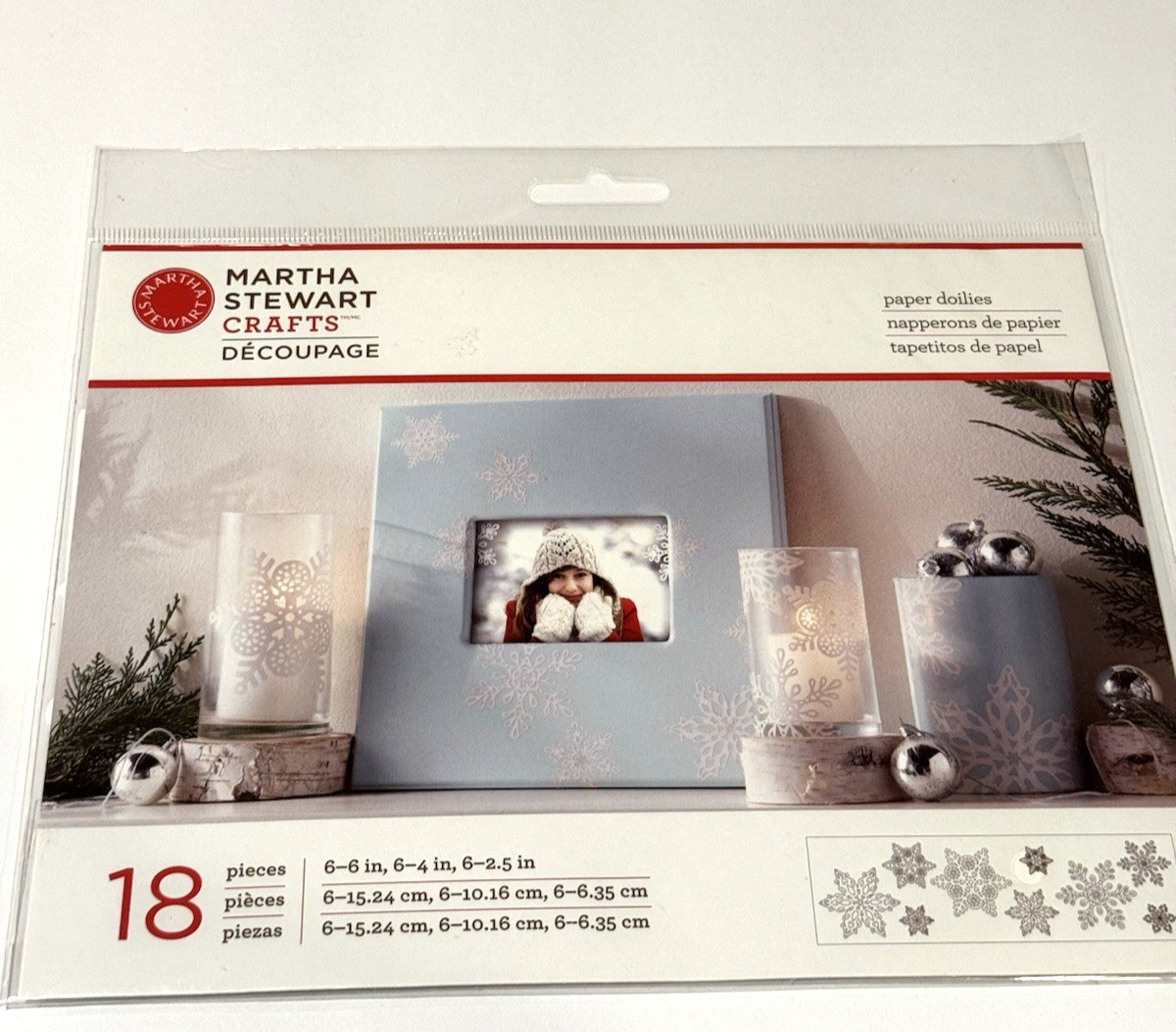 Martha Stewart Crafts Decoupage Paper Doilies 33466 Snowflake Christmas Decor
