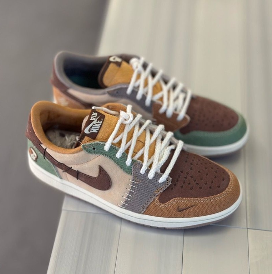 Zion Williamson x Air Jordan 1 Low OG DZ7292-200 | 'Voodoo' Men's Sneakers ❤