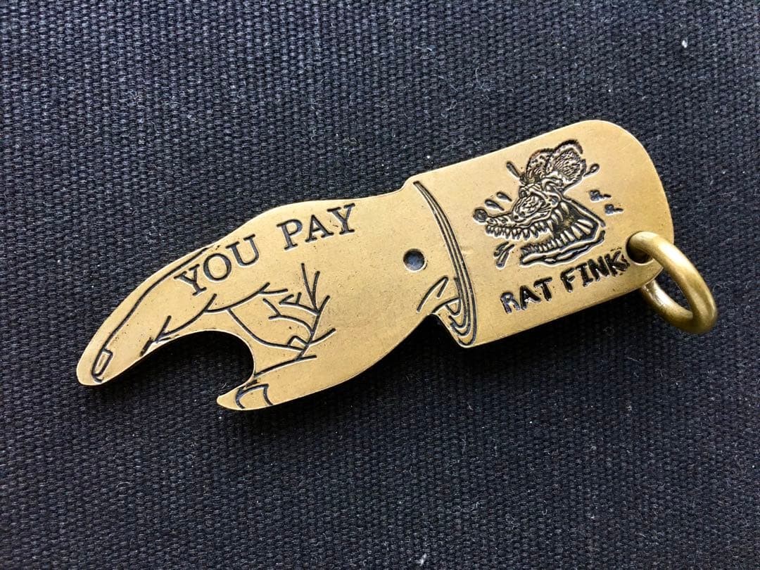 Yupei Keychain Rat Fink Money Spinner Bottle Opener