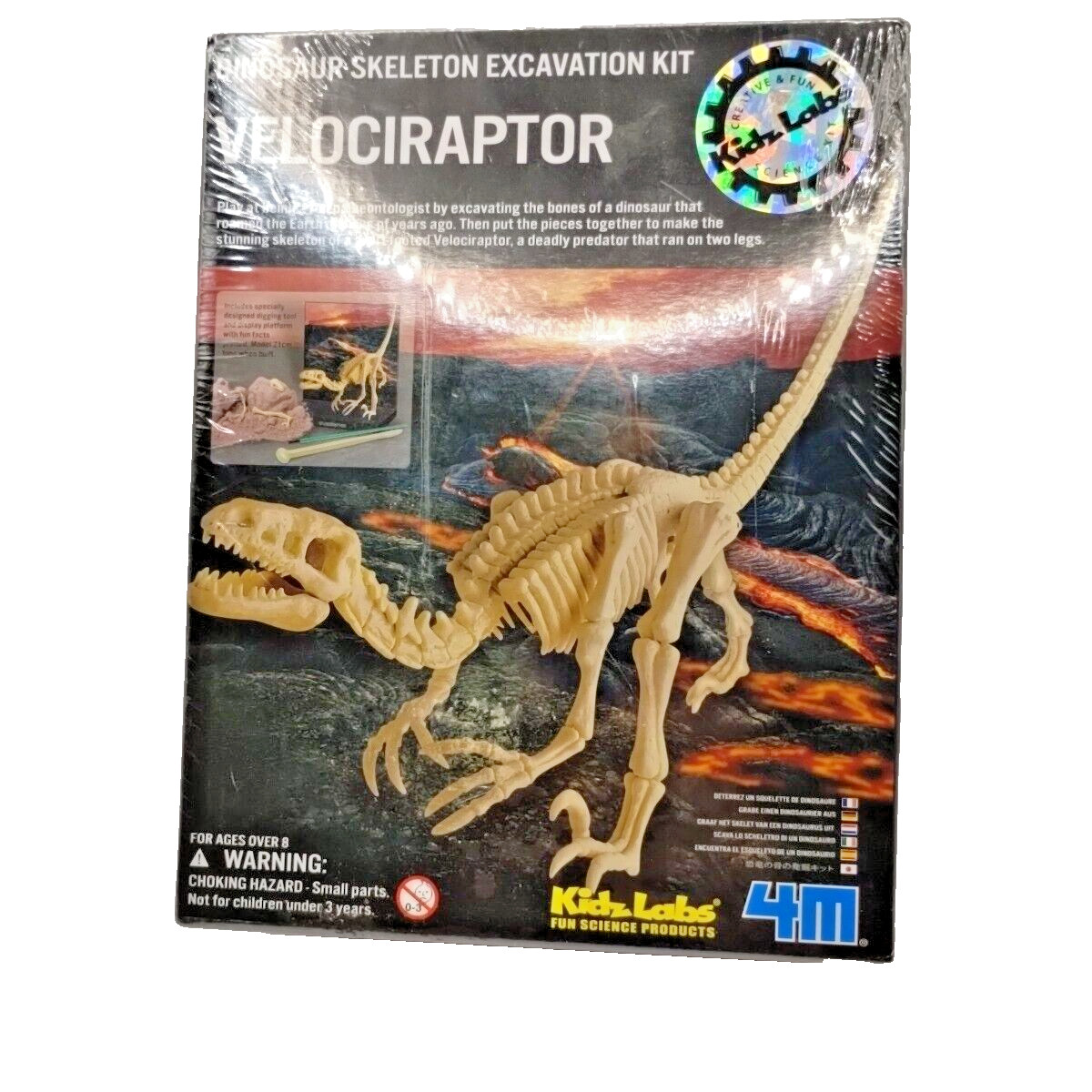 4M Dig-A-Dino Velociraptor Excavation Kit STEM Science Toy Sealed