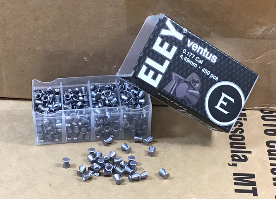 Eley Ventus Flat Head Pellets .177 Caliber 450ct H-A