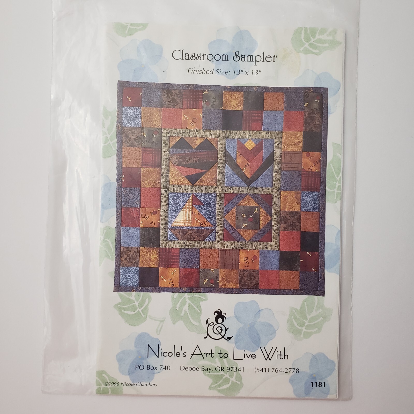 Nicole's Art to Live With Classroom Sampler Quilt Pattern Wall Hanging Pieced