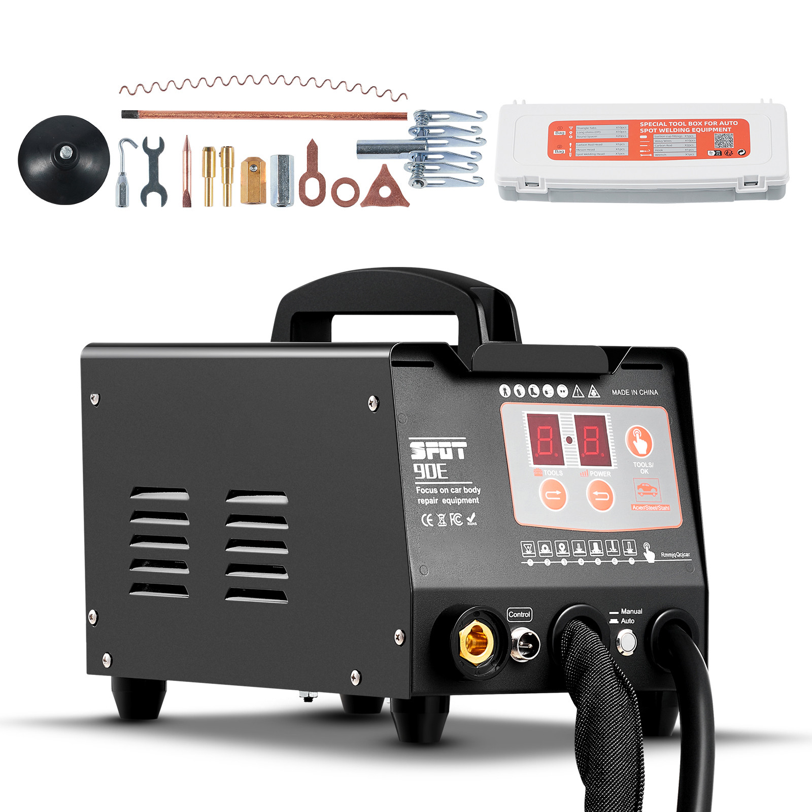 Uimoso Spot Welder Dent Puller 3KW Stud Welder Dent Repair Kit with 2Welding Gun